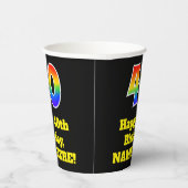 40歳の誕生日:カラフル,おもしろい,エキサイティング, Rainbow 40 紙コップ (右)