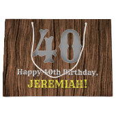 40歳の誕生日：カントリーインスパイアス・ウエスタン・ルック ラージペーパーバッグ (正面)