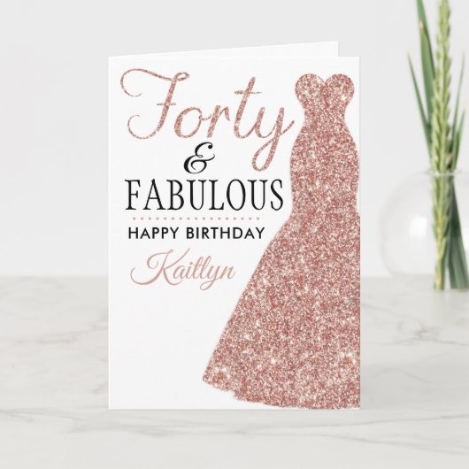 40歳の誕生日 カード (正面)