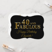 40歳の誕生日 カード (正面/裏面インサイチュ)