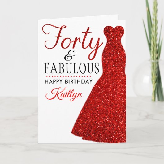 40歳の誕生日 カード (正面)