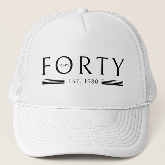 40歳の誕生日 キャップ (正面)
