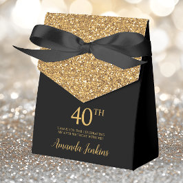 40歳の誕生日 ゴールドラメ ありがとう フェイバーボックス