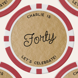 40歳の誕生日 ゴールド ポーカーチップ