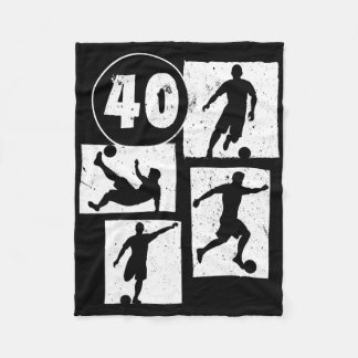 40歳の誕生日 サッカー男子 女子 プレーヤー フットボール 40代 フリースブランケット