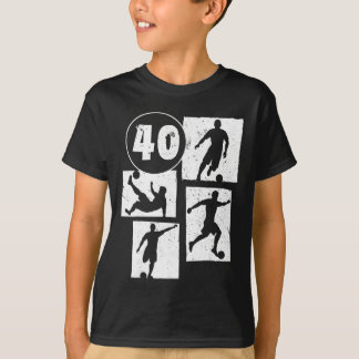 40歳の誕生日 サッカー男子 女子 プレーヤー フットボール 40代 Tシャツ