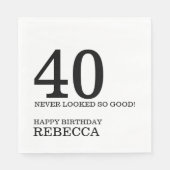 40歳の誕生日 スタンダードランチョンナプキン (正面)