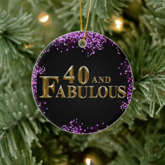 40歳の誕生日 セラミックオーナメント (ツリー)