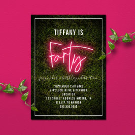 40歳の誕生日 ネオン40 招待状