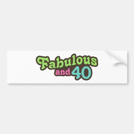 40歳の誕生日 バンパーステッカー (正面)