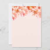 40歳の誕生日 ブッシュピンク ゴールド フラワー パーティー 招待状 (裏面)