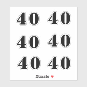 40歳の誕生日 ブラック カスタム年齢 シール