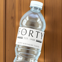 40歳の誕生日 ペットボトルラベル