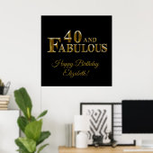 40歳の誕生日 ポスター (ホームオフィス)