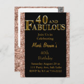 40歳の誕生日 ポストカード (正面/裏面)