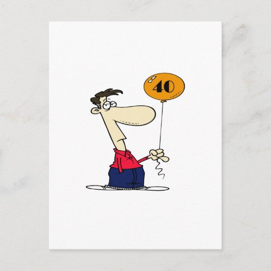 40歳の誕生日 ポストカード (正面)
