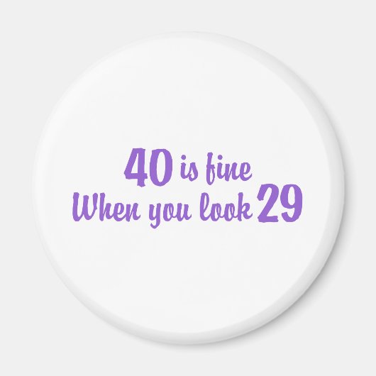 40歳の誕生日 マグネット (正面)