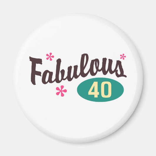 40歳の誕生日 マグネット (正面)