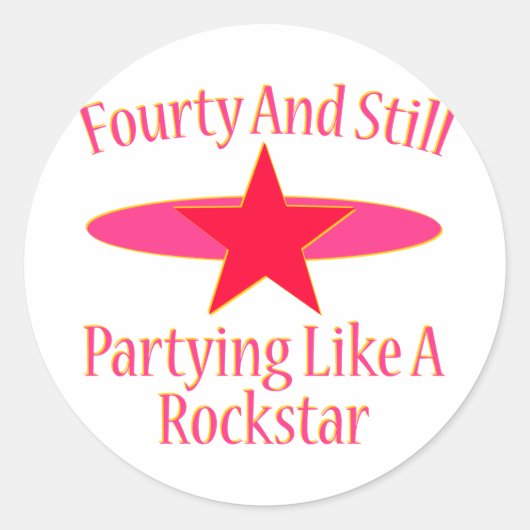 40歳の誕生日 ラウンドシール (正面)