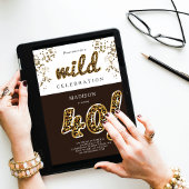 40歳の誕生日 レパード ホイル バルーン スクリプト 招待状