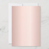 40歳の誕生日 ローズゴールド フォト 招待状 (裏面)