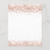 40歳の誕生日 ローズゴールド 白 予算 招待状 チラシ (裏面)