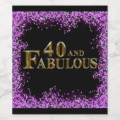 40歳の誕生日 ワインラベル (シングルラベル)