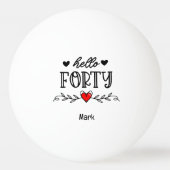 40歳の誕生日 卓球ボール (正面)