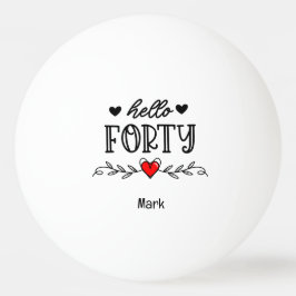 40歳の誕生日 卓球ボール