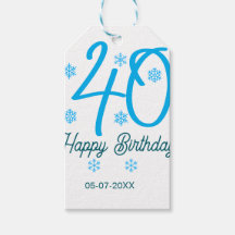 40歳の誕生日 名前 日付 年 テンプレート 青