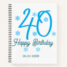 40歳の誕生日 名前 日付 年 テンプレート 青