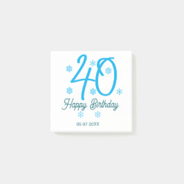 40歳の誕生日 名前 日付 年 テンプレート 青 ポストイット