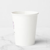 40歳の誕生日 名前 日付 年 ピンク グレー パステル 紙コップ (左)