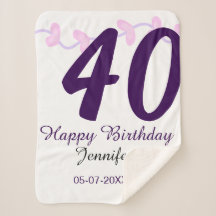 40歳の誕生日 名前 日付 年 紫の花 ピン
