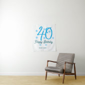 40歳の誕生日 名前 日付 年 青いテンプレート タペストリー (インサイチュ)