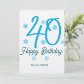 40歳の誕生日 名前 日付 年 青 テンプレート (スタンド正面)