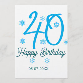 40歳の誕生日 名前 日付 年 青 テンプレート