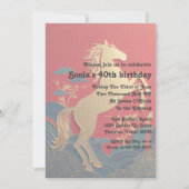 40歳の誕生日 和と洋の馬 招待状 (正面)