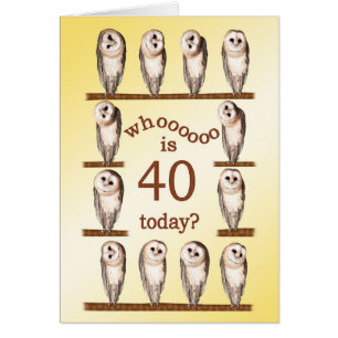 40歳の誕生日、奇妙なフクロカード。