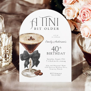 40歳の誕生日 少し大人になったエスプレッソマティーニ 招待状