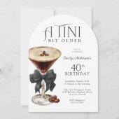 40歳の誕生日 少し大人になったエスプレッソマティーニ 招待状 (正面)