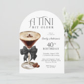 40歳の誕生日 少し大人になったエスプレッソマティーニ 招待状 (スタンド正面)