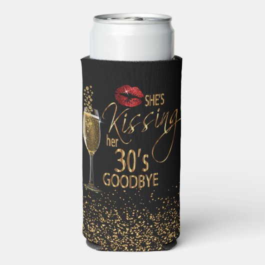 40歳の誕生日 – 彼女はキスをする30歳の別れ スリム缶クーラー (Seltzer裏面)