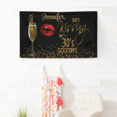 40歳の誕生日 – 彼女はキスをする30歳の別れ 横断幕 (インサイチュ)