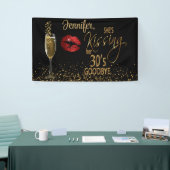 40歳の誕生日 – 彼女はキスをする30歳の別れ 横断幕 (トレードショー)