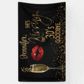 40歳の誕生日 – 彼女はキスをする30歳の別れ 横断幕 (縦)