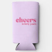 40歳の誕生日「応援40年」紫 スリム缶クーラー (正面)