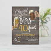 40歳の誕生日、応援、ビール 招待状 (スタンド正面)