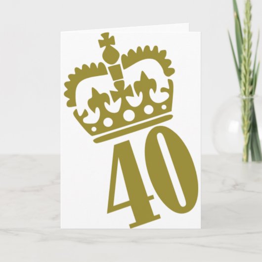 40歳の誕生日 – 数字 – Fourty カード (正面)