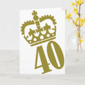 40歳の誕生日 – 数字 – Fourty カード (黄色い花)